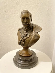 Antique Bronze bust German Empire Kaiser Wilhelm 2 after Hermann Gladenbeck - Picture 1 of 10