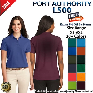 Port Authority L500 Womens Short Sleeve Three Button Silk Touch Polo Shirt - Picture 1 of 28