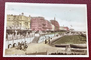 Bedford Hotel And Front Brighton Sussex Post Card 1918 - Picture 1 of 3