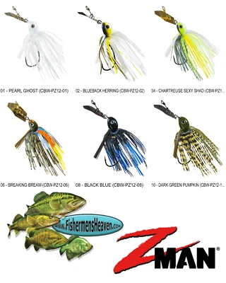 Z-MAN Chatterbait Project Z Weedless 1/2oz (CBW-PZ12) Any 6 Colors Swim Jig - Image 1 of 4