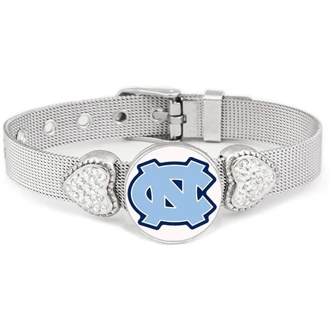 Spicial North Carolina Tar Heels Womens Adjust. Silver Bracelet Jewelry Gift D26 Cover