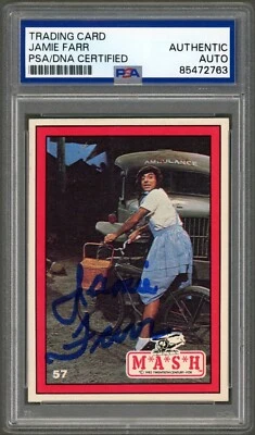 Jamie Farr SIGNED 1982 Donruss Corporal Klinger Card #57 (PSA) MASH Actor - Image 1 of 2