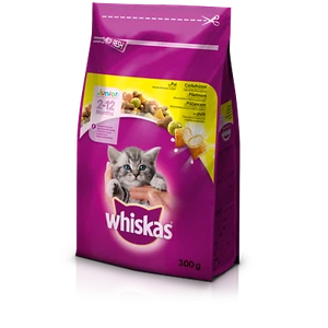 WHISKAS JUNIOR Cat Food up to 1 Year Treat with Chicken 300g 10.6oz - Picture 1 of 8