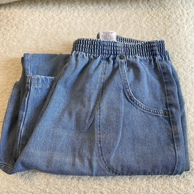 Jeans Cabin Creek Vintage Años 80 90 Pull On Denim Mamá Cintura Elástica 12P  Foto 1 de 4