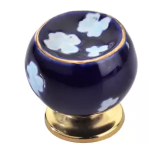 Mascot Hardware Tropical Flower 1-3/5 in. Blue Cabinet Knob - CK651 - Picture 1 of 10