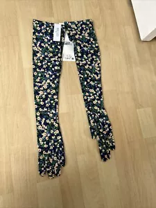 Rokh x H&M Long Floral-Printed Gloves Blue Green Yellow Size Medium New - Picture 1 of 4