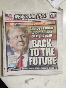 New York Post Endorses Donald Trump 10/25/2024 World Series Preview Yankees News - Picture 1 of 1