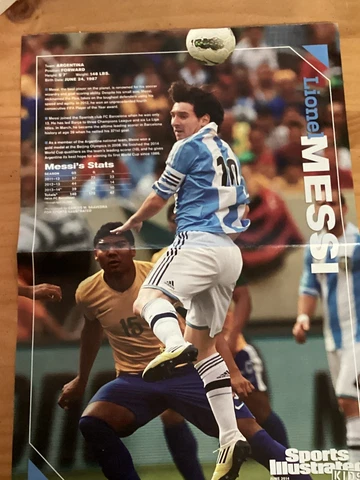 LIONEL MESSI Soccer Poster Sports Illustrated for Kids 2014 (Robinson Cano Rev) Cover
