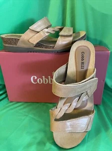 NIB Cobb Hill CJ09513 Women's May Wave Slide Tan Sandal 7W - Picture 1 of 8