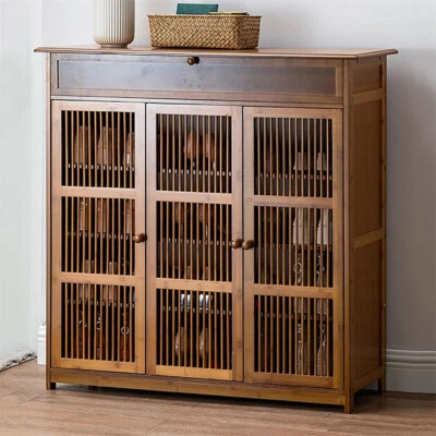 schuhregal holz schuhschrank indoor hoch Schuhkommode Schuhablage 12-16 Schuhe - Bild 1 von 4