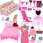 Furniture for  Doll Clothes Accessories Bed Mirror 1/6 Dollhouse Decorat