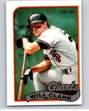 1989 O-Pee-Chee Baseball #321 Will Clark  San Francisco Giants V96060