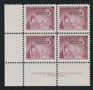 1966 Canada SC# 450 LL - C.P.H. Conference Plate # 1 Plate Block M-NH Lot # 332c - Picture 1 of 1