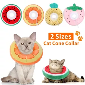Adjustable Cat Recovery Cones Soft For Wound Healing Protective After Surgery - Picture 1 of 14