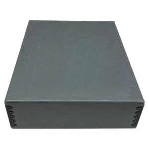 Scatola Portaoggetti Archivio Senza Acidi Grigio 9,75x12,75x3 Drop Front Museum Case - Foto 1 di 9