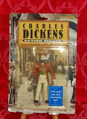 Figura de acción Charles Dickens sellada de colección nueva con pluma y sombrero de Accoutrements Foto 1 de 3