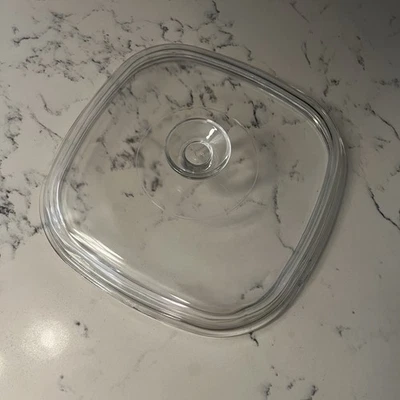 Vintage Pyrex A-12-C Square Replacement Lid Clear Glass 10.25" , Casserole Lid - Image 1 of 4