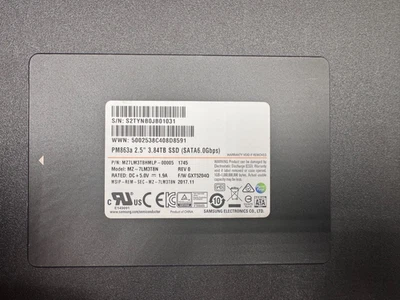MZ-7LM3T8N Samsung PM863a 3.84TB SATA 6Gb/s 2.5in SSD MZ7LM3T8HMLP - Image 1 of 4