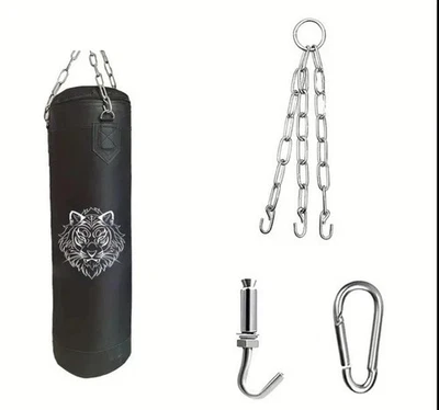 Unbefüllter Boxsack aus PU-Leder für das Kampfsporttraining 120 cm - Bild 1 von 3