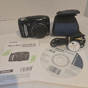 Canon PowerShot SX120 IS 10MP Digital Camera, Tested WORKS W Case Manual Disc - Picture 1 of 9