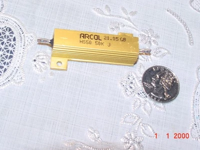 Digi-Key HS5050KJ-ND / Arcol HS50 50K J, 21.05 GB 50 kOhms ±5% 50W Resistor NEW! - Image 1 of 4