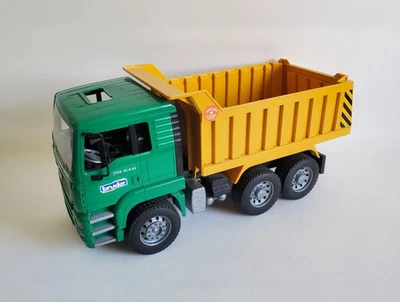 BRUDER Camion Man TGA 41.440 Cassone Basculante Scala 1/16 Cantiere Toy T. B.E - Immagine 1 di 4