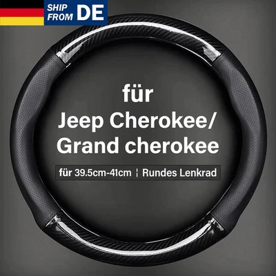 40cm Lenkradbezug Lenkradschoner Leder Schwarz für Jeep Cherokee/Grand cherokee - Bild 1 von 4