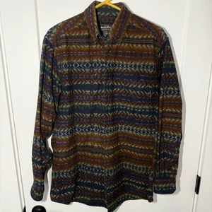 Vintage Woolrich Aztec, Tribal Flannel. Causal Button down shirt. Medium. - Picture 1 of 7