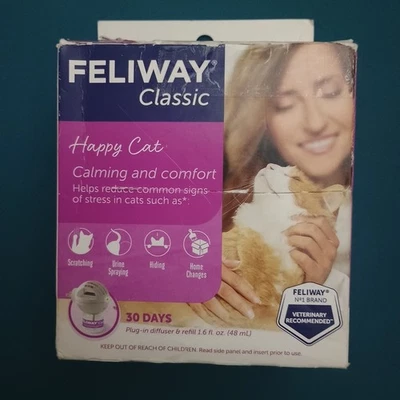 FELIWAY Clásico Happy Cat Calmante Kit de Inicio, Difusor Enchufable y Recarga Foto 1 de 4