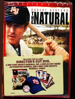 The Natural DVD 2007 Directors Cut Robert Redford w/ Baseball Cards Cap Gift Set - Image 1 of 3