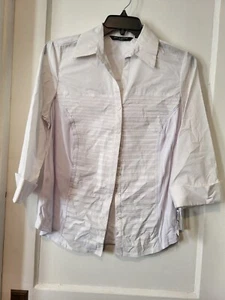 NWT Zac & Rachel Woman Button Up White Blouse Sz 1X # 45 - Picture 1 of 3
