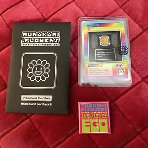 RARE: Takashi Murakami Trading Card M.F. Coin - Lucky CAT PR-003 & Event Button - Picture 1 of 2