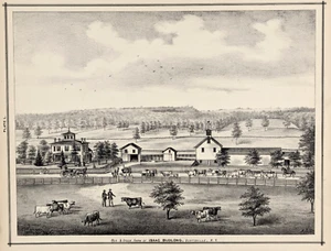1877  SCOTTSVILLE  NEW YORK - MONROE County Lithograph Print ORIGINAL (12x9) - Picture 1 of 2