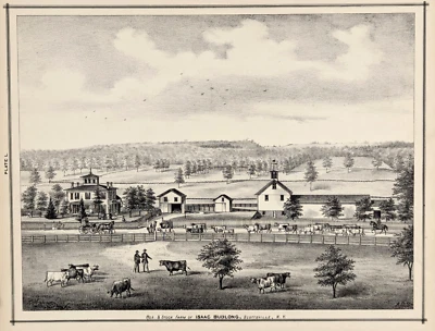 1877 SCOTTSVILLE NEW YORK - MONROE County литография печать оригинал (12x9) - Изображение 1 из 2