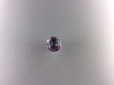 1 x 10mm purple/red round handmade polmer clay fimo bead hole 2mm. - Image 1 of 4