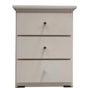 Bedside Chest of Drawers Bedroom White Storage Cabinet Dresser Table 3 Drw - Picture 1 of 3