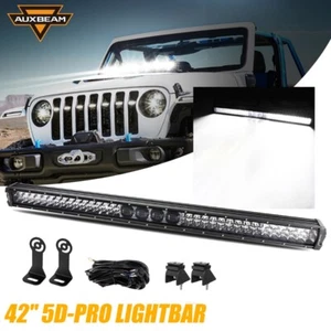 AUXBEAM 5D-PRO 42" Combo Dual Row LED Light Bar Driving Truck Boat Pickup SUV - Picture 1 of 12