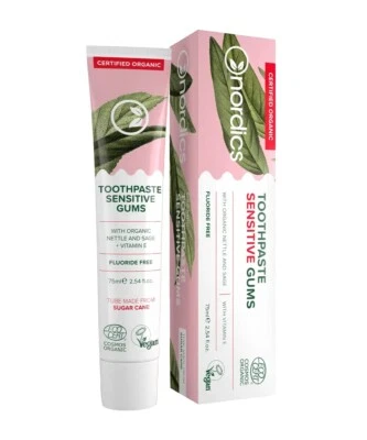 NEW Nordics Organic Sensitive Gums Toothpaste With vitamin E, Nettle & Sage