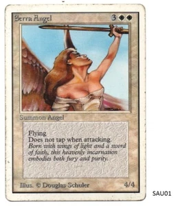 MRM ENGLISH Serra Angel Front Good- Back Played SAU01 MTG Magic UNLIMITED - Bild 1 von 2
