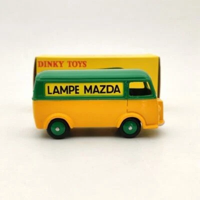 1/43 Atlas Dinky Toys 25B Peugeot Fourgon Tole D.3.A LAMPE MAZDA Green Diecast - Immagine 1 di 4