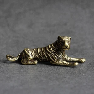Messing Tiger Statue Haus Büro Tischdeko Tierstatue Spielzeug Ornamente* - Bild 1 von 5