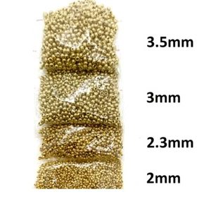 50 Pezzi Perline per Montaggio di Mosche, placcato in ottone, Oro, 2mm-5mm - Foto 1 di 5