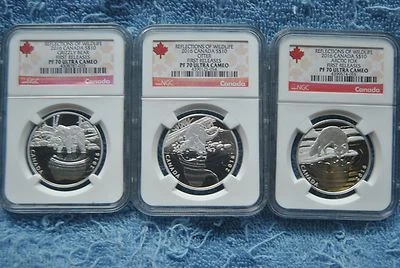 2016, Canada, $10, Reflections of Wildlife Set, NGC, PF70 UC, First Releases - Image 1 of 2