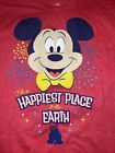 Disneyland Shirt The Happiest Place On Earth Red Youth Size Large 50th
