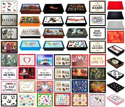 HOMION Lap Tray With Bean Bag Soft Cushion Padded Breakfast Dinner Tv Laptop Writing