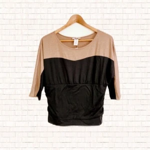Colorblock Dolman Top • Camisa vintage urvana dolman slv negra bronceada Jrs XL NUEVA CON ETIQUETAS OBO - Imagen 1 de 10