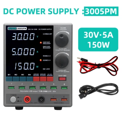 30V 5A DC power supply,6 USB,4 channel,high precision current voltage source - Image 1 of 4
