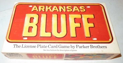 ARKANSAS BLUFF The License Plate Card Game 1975 Parker Brothers Game USA Vintage - Image 1 of 4