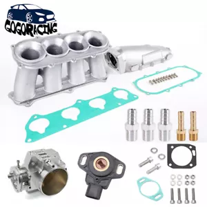 K24A2 Ultra Street Engine Intake Manifold + 70mm Throttle Body For Honda K20 K24 - Foto 1 di 12