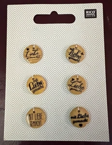 Mit Lieben Gemacht (Made With Love) Garment Clothing Tags Wood Crafting Germanđź’— - Picture 1 of 2
